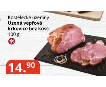 ARCHIV Kostelecké uzeniny Uzená vepřová krkovice bez kosti 100 g v