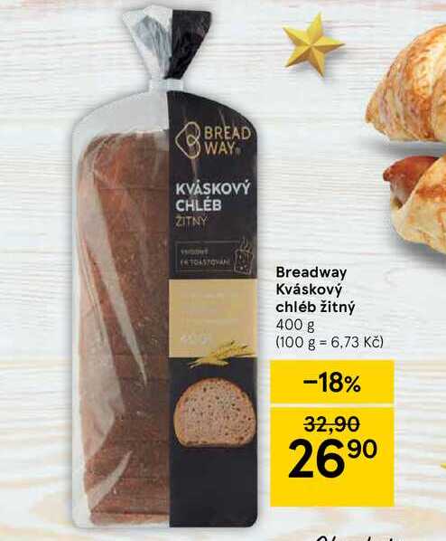 ARCHIV Breadway Kváskový chléb žitný 400 g v akci platné do 30 11