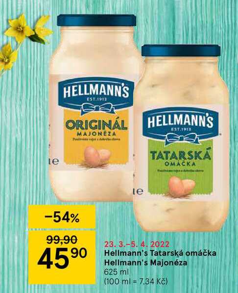 Hellmann s Tatarská omáčka Hellmann s Majonéza 625 ml v akci AkcniCeny cz