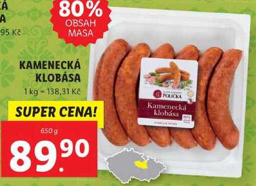 ARCHIV Kamenecká klobása 1kg v akci platné do 1 3 2022 AkcniCeny cz