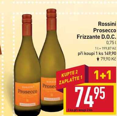 ARCHIV Scalini Prosecco Frizzante D O C 0 75l v akci platné do 30 7