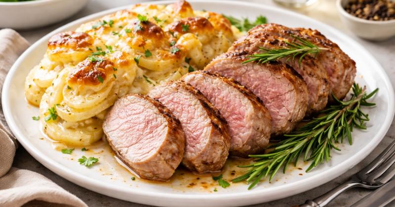 Vepřová panenka s gratinovanými bramborami: Luxusní chuť z běžných surovin