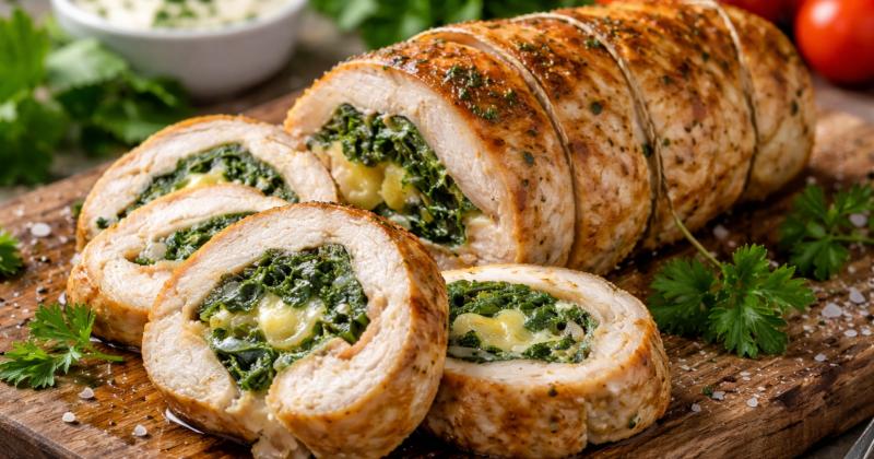 Kuřecí roláda z prsních řízků: Šťavnatý recept, který vypadá slavnostně a zvládnete ho doma