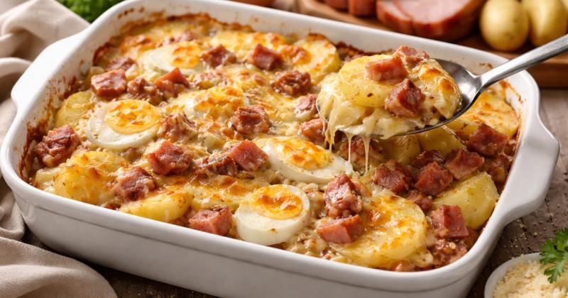 Francouzské brambory s uzeným masem: Klasika z trouby, která chutná celé rodině