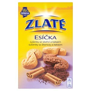 Opavia Zlaté Esíčka sušenky se skořicí a kakaem 220g Opavia Zlaté Esíčka sušenky se skořicí a kakaem 220g