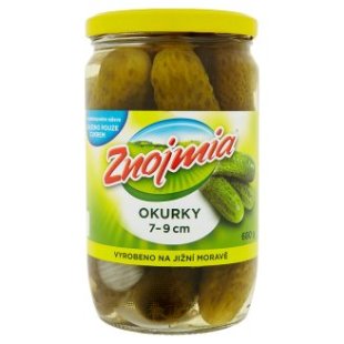 Okurky Znojmia 7-9 cm 680g Okurky Znojmia 7-9 cm 680g