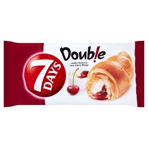 7 Days Double Croissant s náplní s vanilkovou příchutí a s náplní s višněmi 60g 7 Days Double Croissant s náplní s vanilkovou příchutí a s náplní s višněmi 60g