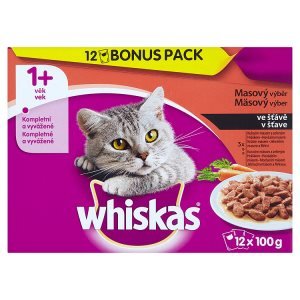 Whiskas kapsičky 12 x 100g, vybrané druhy Whiskas kapsičky 12 x 100g, vybrané druhy