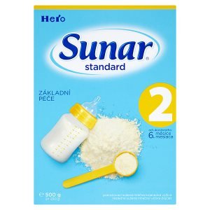 Sunar Standard 2 pokračovací sušená mléčná kojenecká výživa 2 x 250g Sunar Standard 2 pokračovací sušená mléčná kojenecká výživa 2 x 250g