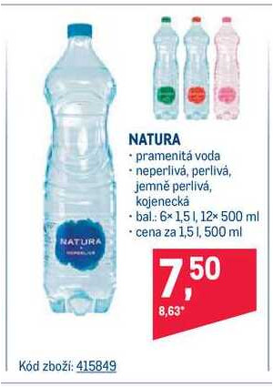 Natura Pramenitá Voda 500 Ml V Akci 