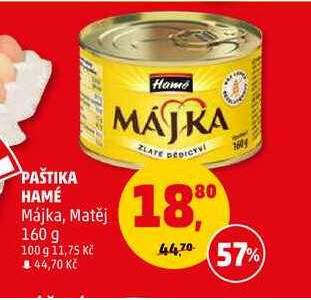 ARCHIV | PAŠTIKA HAMÉ Májka, 160 g v akci platné do: 6.3.2024 ...