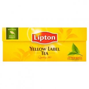 Lipton čaj černý čaj Yellow Label 25 sáčků, vybrané druhy Lipton čaj černý čaj Yellow Label 25 sáčků, vybrané druhy
