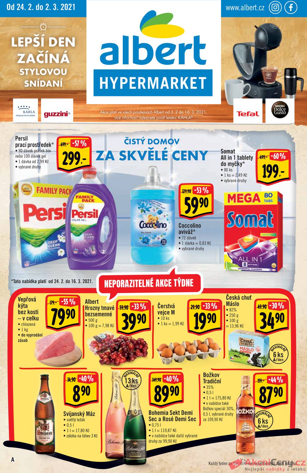Leták Albert - Albert Hypermarket od 24.2. do 2.3.2021 - strana 1 Leták Albert - Albert Hypermarket od 24.2. do 2.3.2021 - strana 1