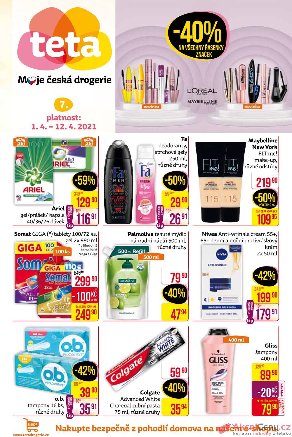 Leták Teta drogerie - Teta drogerie od 1.4. do 12.4.2021 - strana 1 Leták Teta drogerie - Teta drogerie od 1.4. do 12.4.2021 - strana 1