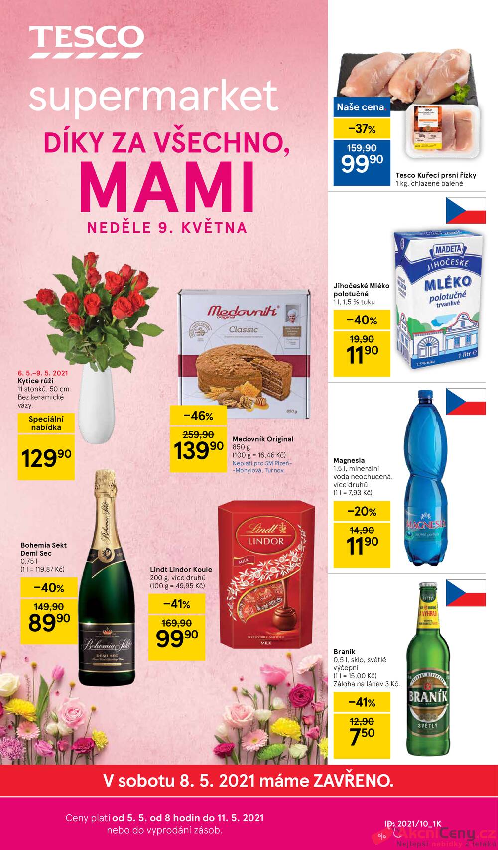 Leták Tesco - Tesco supermarkety od 5.5. do 11.5.2021 - strana 1 Leták Tesco - Tesco supermarkety od 5.5. do 11.5.2021 - strana 1