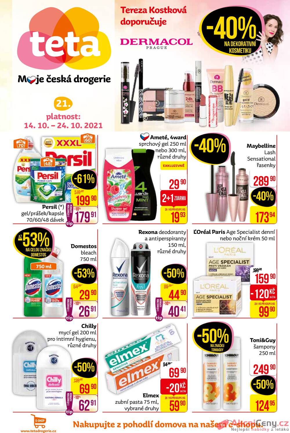 Leták Teta drogerie - Teta drogerie od 14.10. do 24.10.2021 - strana 1 Leták Teta drogerie - Teta drogerie od 14.10. do 24.10.2021 - strana 1