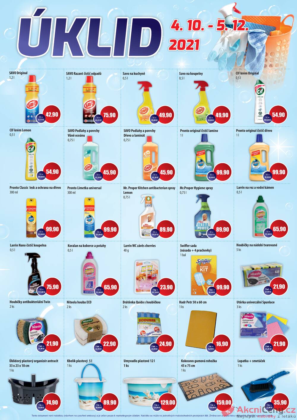Leták Pramen - Pramen úklid od 4.10. do 5.12.2021 - strana 1 Leták Pramen - Pramen úklid od 4.10. do 5.12.2021 - strana 1