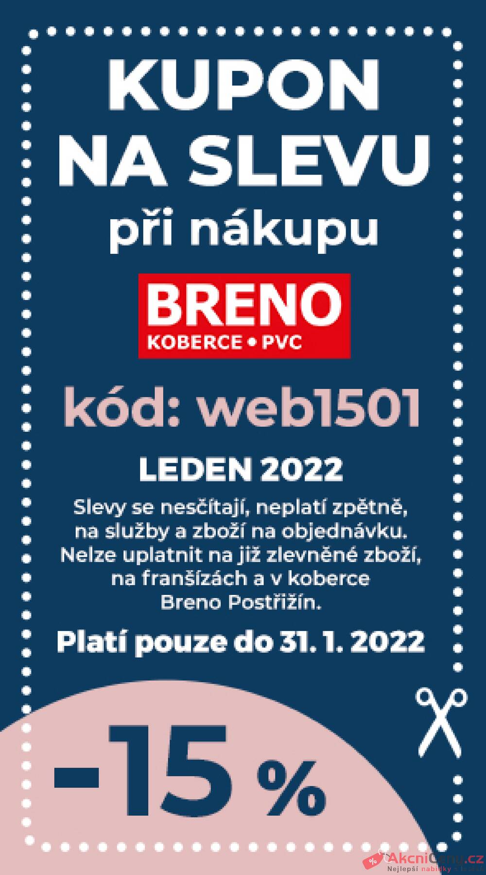 Leták Koberce BRENO - Koberce BRENO kupon do 31.1. - strana 1