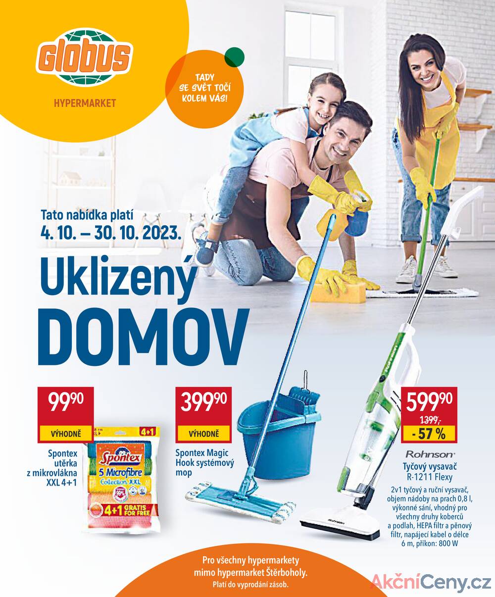 Leták Globus katalog úklid 4.10. 30.10. 1.strana AkcniCeny.cz