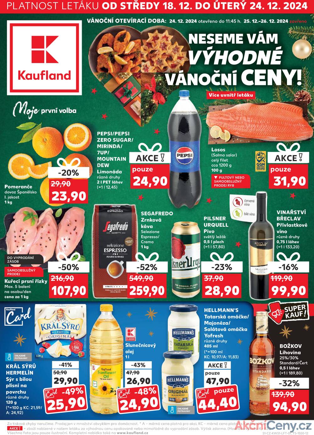 Leták Kaufland - Kaufland 18.12. - 24.12. - Kaufland - Domažlice - strana 1