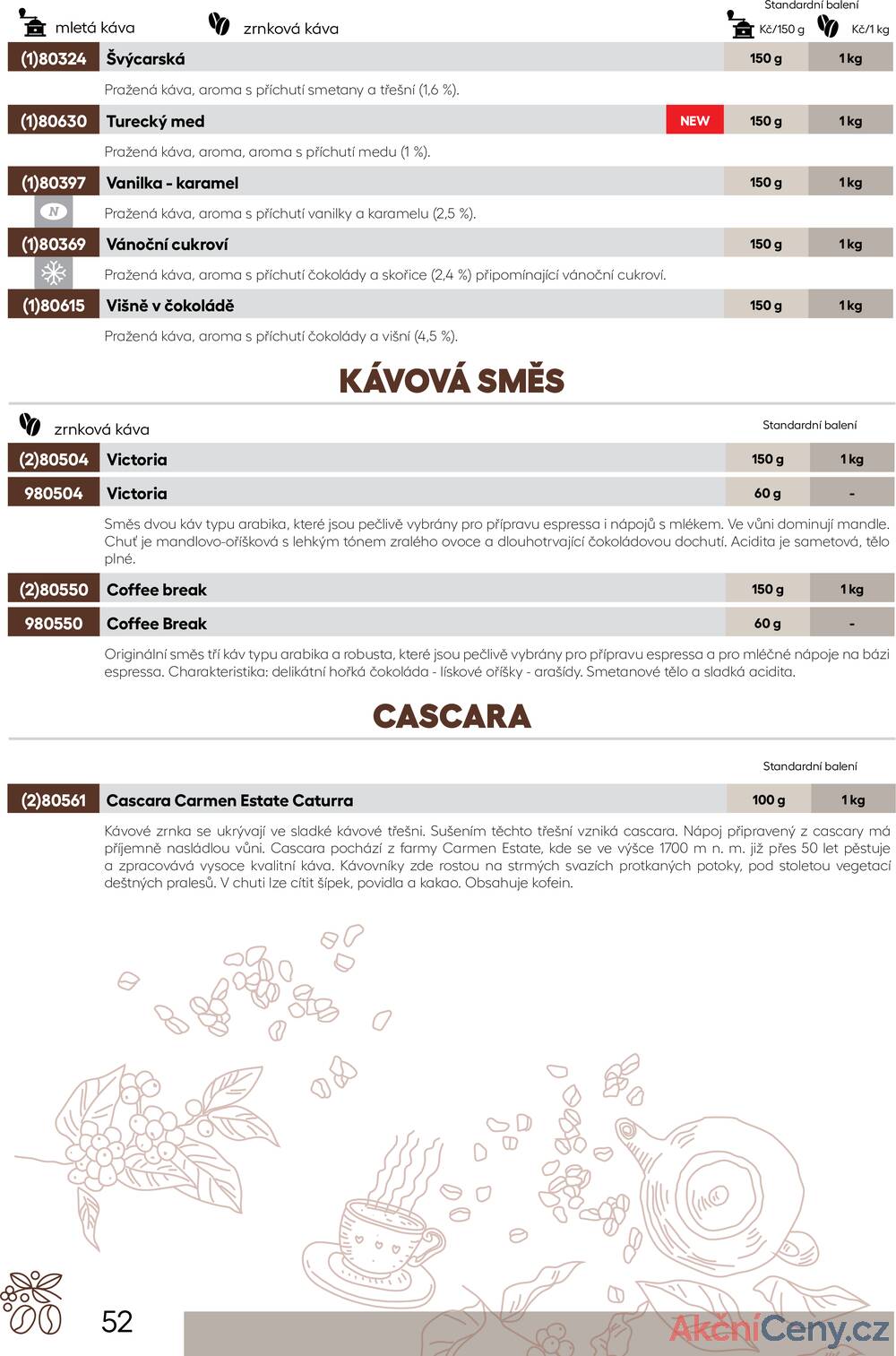 Leták Oxalis - čaj a káva
		  platný do 31.12.2025 - strana 54