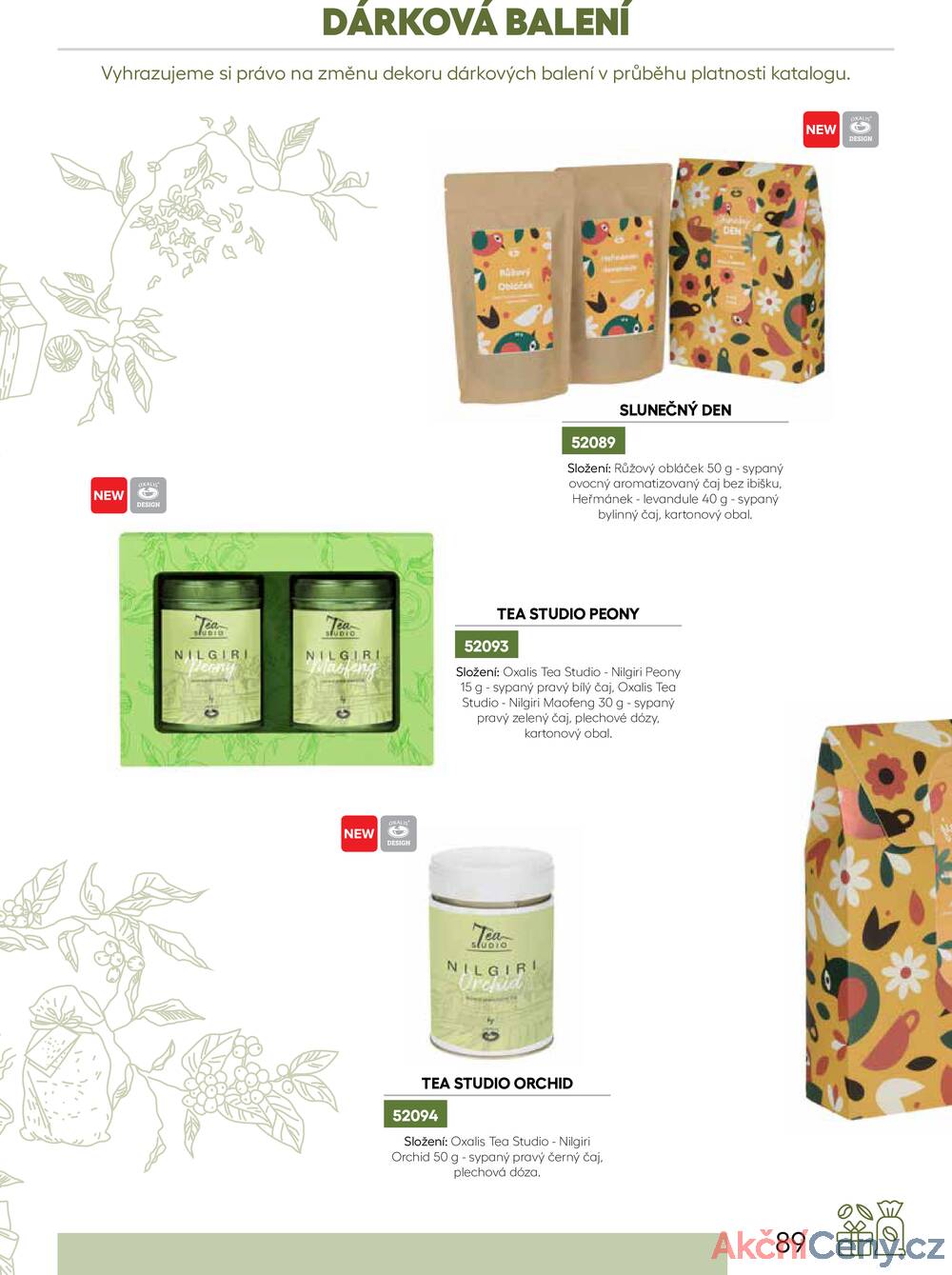 Leták Oxalis - čaj a káva
		  platný do 31.12.2025 - strana 91