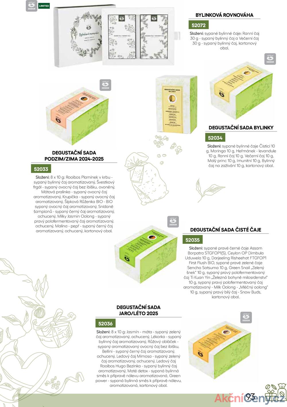 Leták Oxalis - čaj a káva
		  platný do 31.12.2025 - strana 95