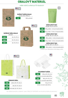 Leták Oxalis - čaj a káva
		  platný do 31.12.2025 - strana 87