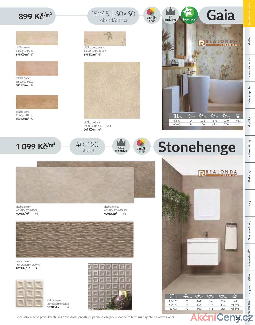 Leták Siko koupelny
platný do 31.12.2025 - strana 125