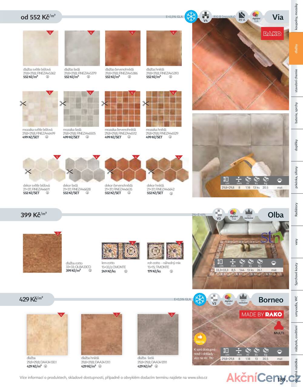 Leták Siko koupelny
platný do 31.12.2025 - strana 189