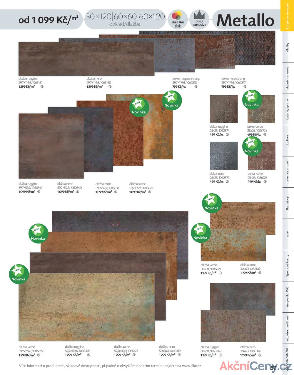 Leták Siko koupelny
platný do 31.12.2025 - strana 87