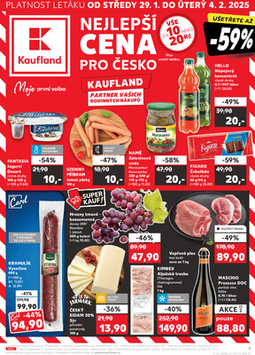 Leták Kaufland 29.1. - 4.2. - Kaufland - Praha - Horní Měcholupy