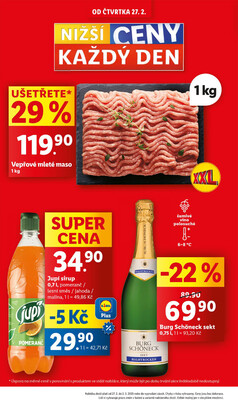 Lidl Čtvrtek od 27.2. do 2.3.2025