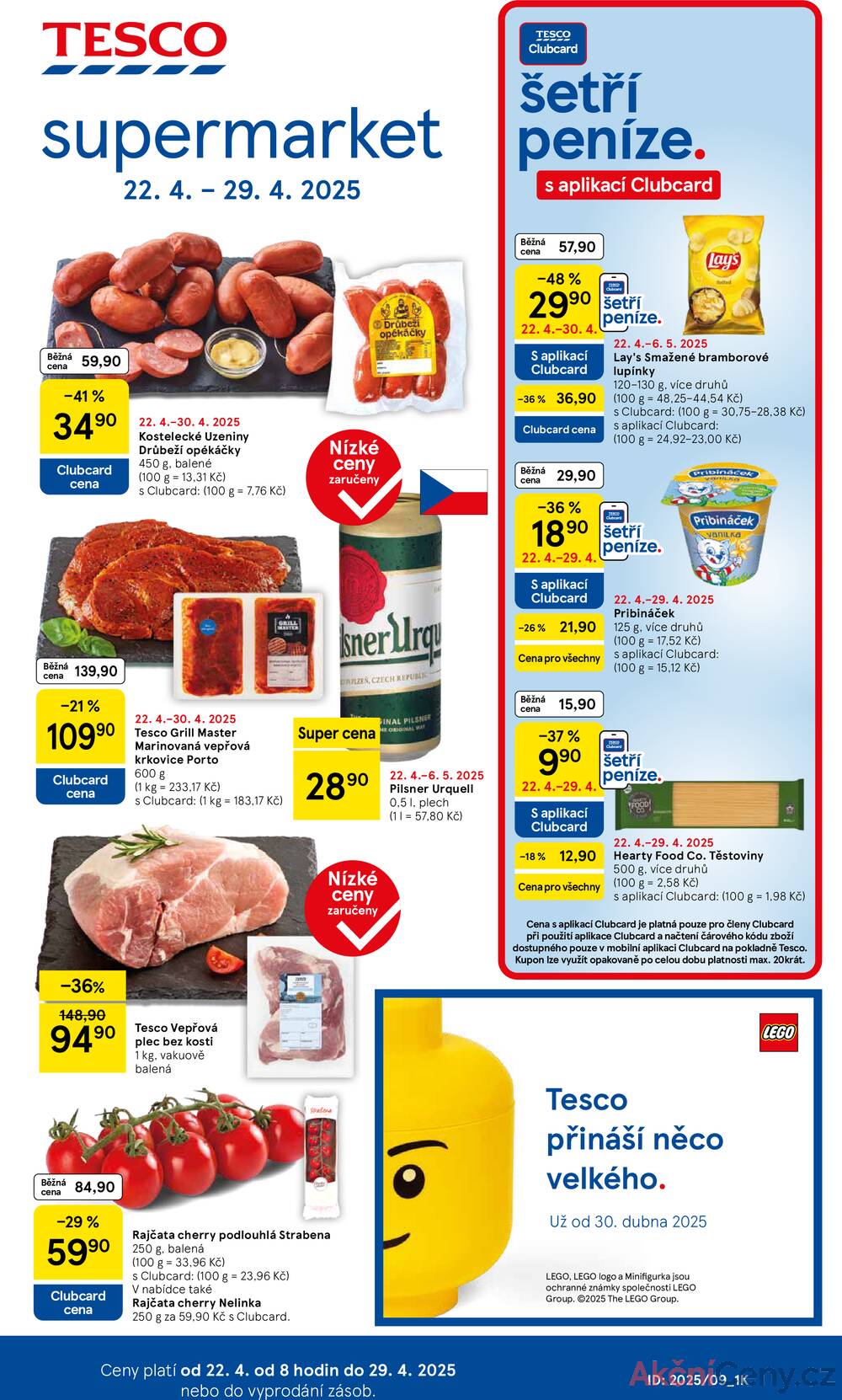 Leták Tesco - Tesco supermarkety od 22.4. do 29.4.2025 - strana 1 Leták Tesco - Tesco supermarkety od 22.4. do 29.4.2025 - strana 1