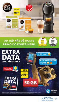 Tesco malé hypermarkety od 30.4. do 6.5.2025