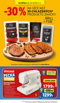 Lidl Čtvrtek od 1.5. do 4.5.2025