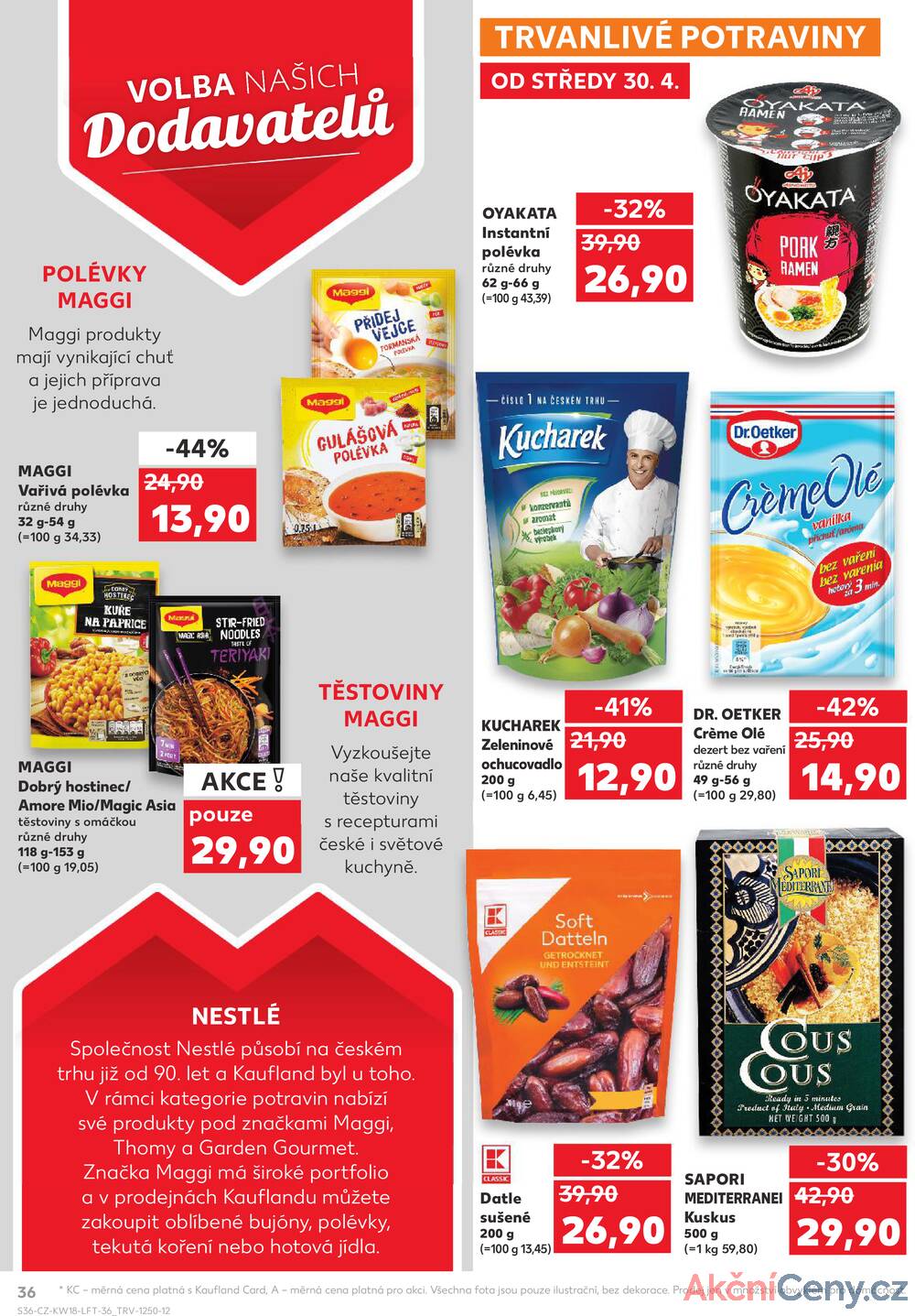 Leták Kaufland - Kaufland 30.4. - 6.5. - Kaufland - Praha 12 (Modřany) - strana 36