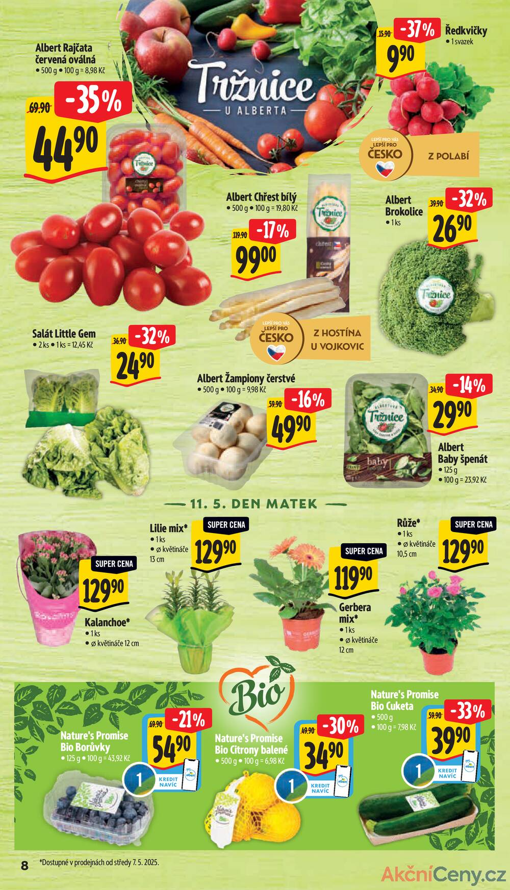 Leták Albert - Albert Supermarket od 5.5. do 13.5.2025 - strana 8 Leták Albert - Albert Supermarket od 5.5. do 13.5.2025 - strana 8