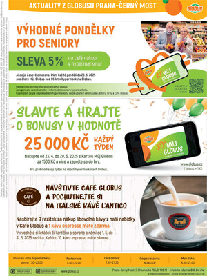 Akční leták Globus 14.5. - 20.5.2025 - Globus Praha - Centrum Černý Most