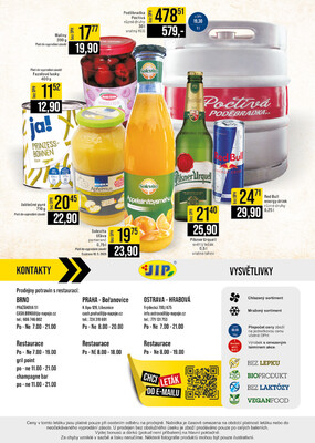 JIP Cash & Carry Brno, Praha, Ostrava od 14.5. do 20.5.2025