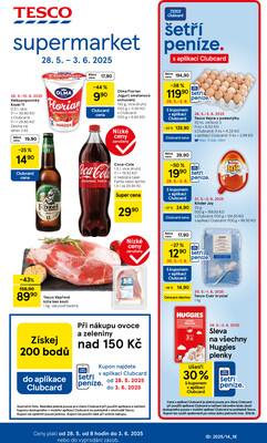 Leták Tesco supermarkety od 28.5. do 3.6.2025