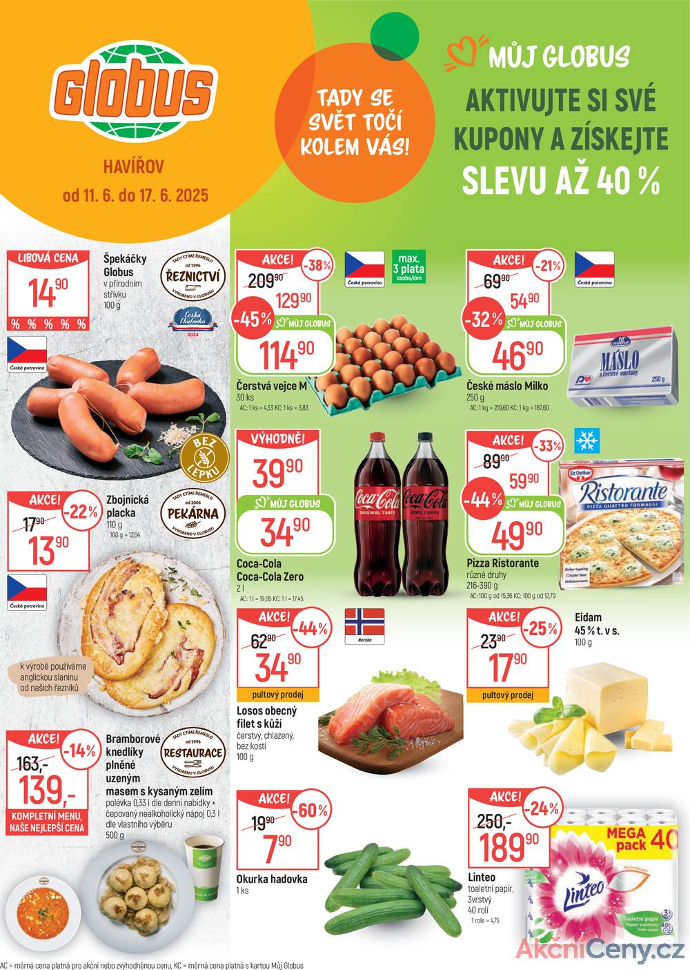 Leták Globus - Akční leták Globus 11.6. - 17.6.2025 - Globus Havířov - strana 1