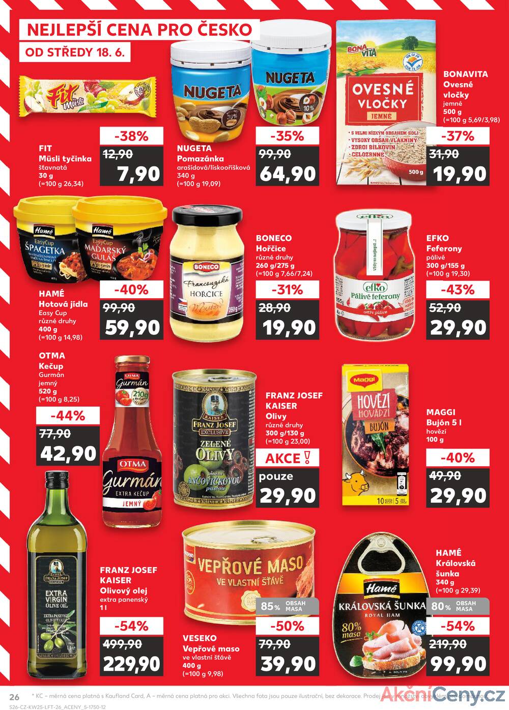 Leták Kaufland - Kaufland 18.6. - 24.6. - Kaufland - Lovosice (Siřejovická) - strana 26