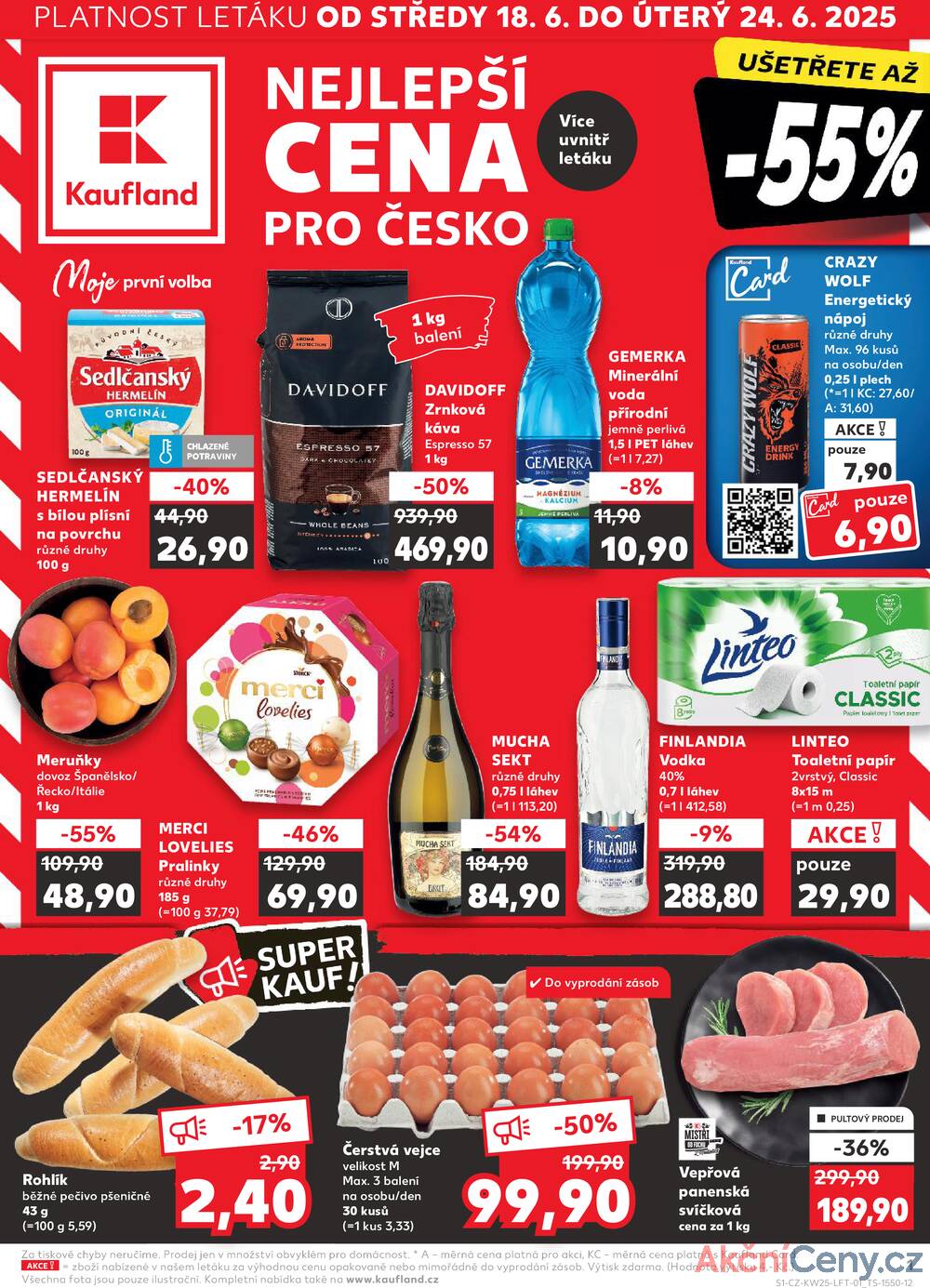 Leták Kaufland - Kaufland 18.6. - 24.6. - Kaufland Praha Čestlice - strana 1