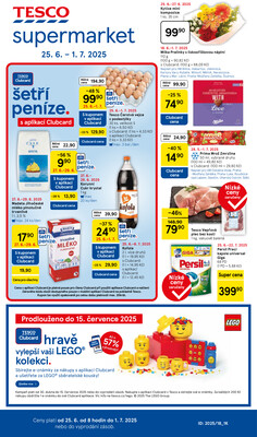 Leták Tesco supermarkety od 25.6. do 1.7.2025