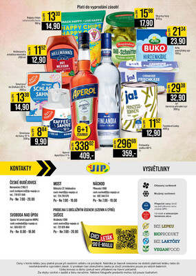 JIP Cash & Carry České Budějovice, Most, Náchod, Polička, Sušice a Svoboda nad Úpou od 25.6. do 1.7.2025