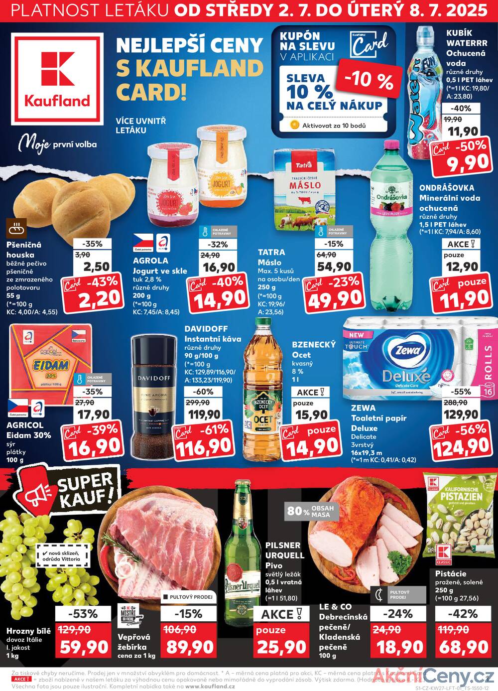Leták Kaufland - Kaufland 2.7. - 8.7. - Kaufland - Praha 5 (Stodůlky) - strana 1