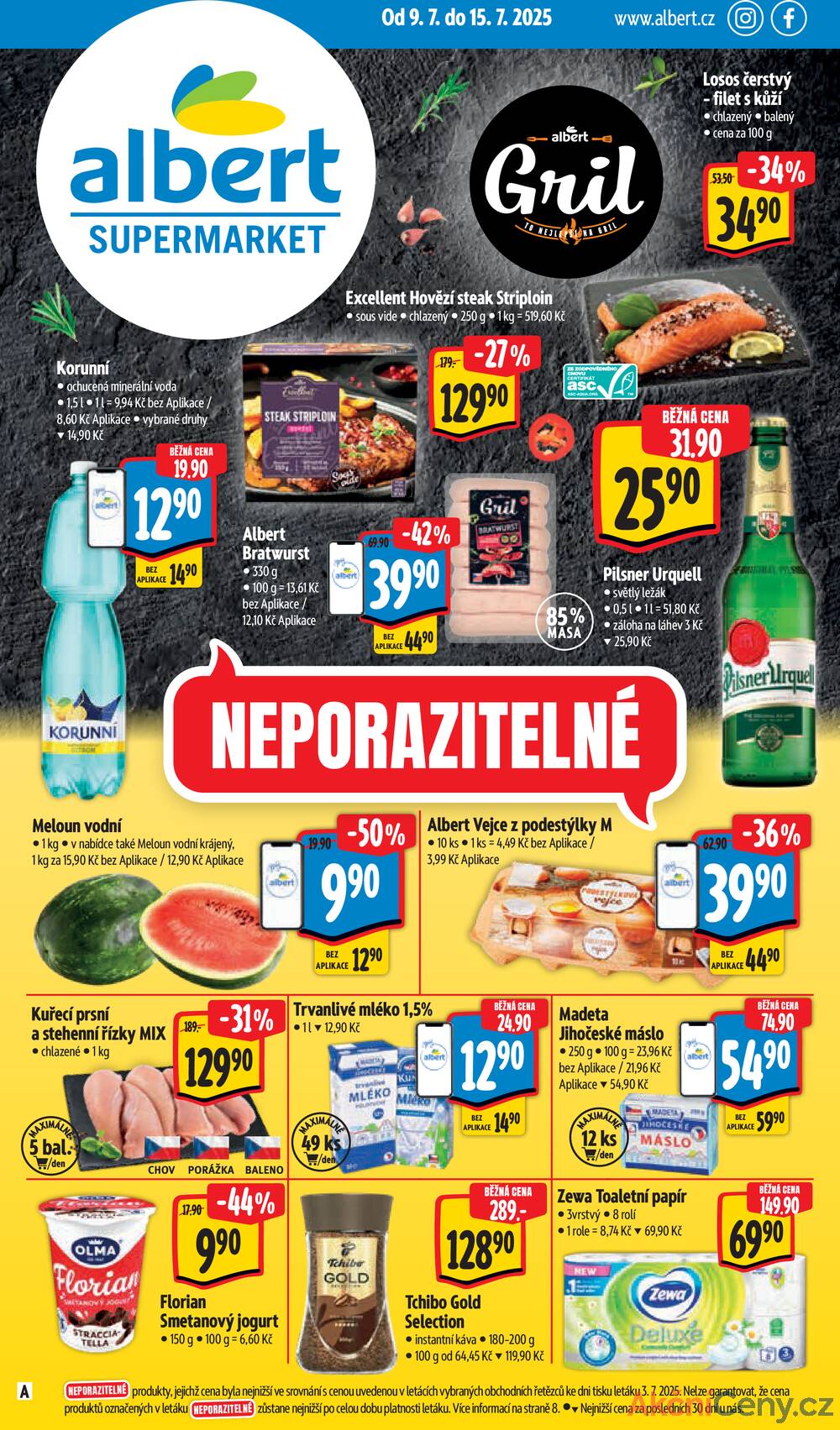 Leták Albert - Albert Supermarket od 9.7. do 15.7.2025 - strana 1 Leták Albert - Albert Supermarket od 9.7. do 15.7.2025 - strana 1
