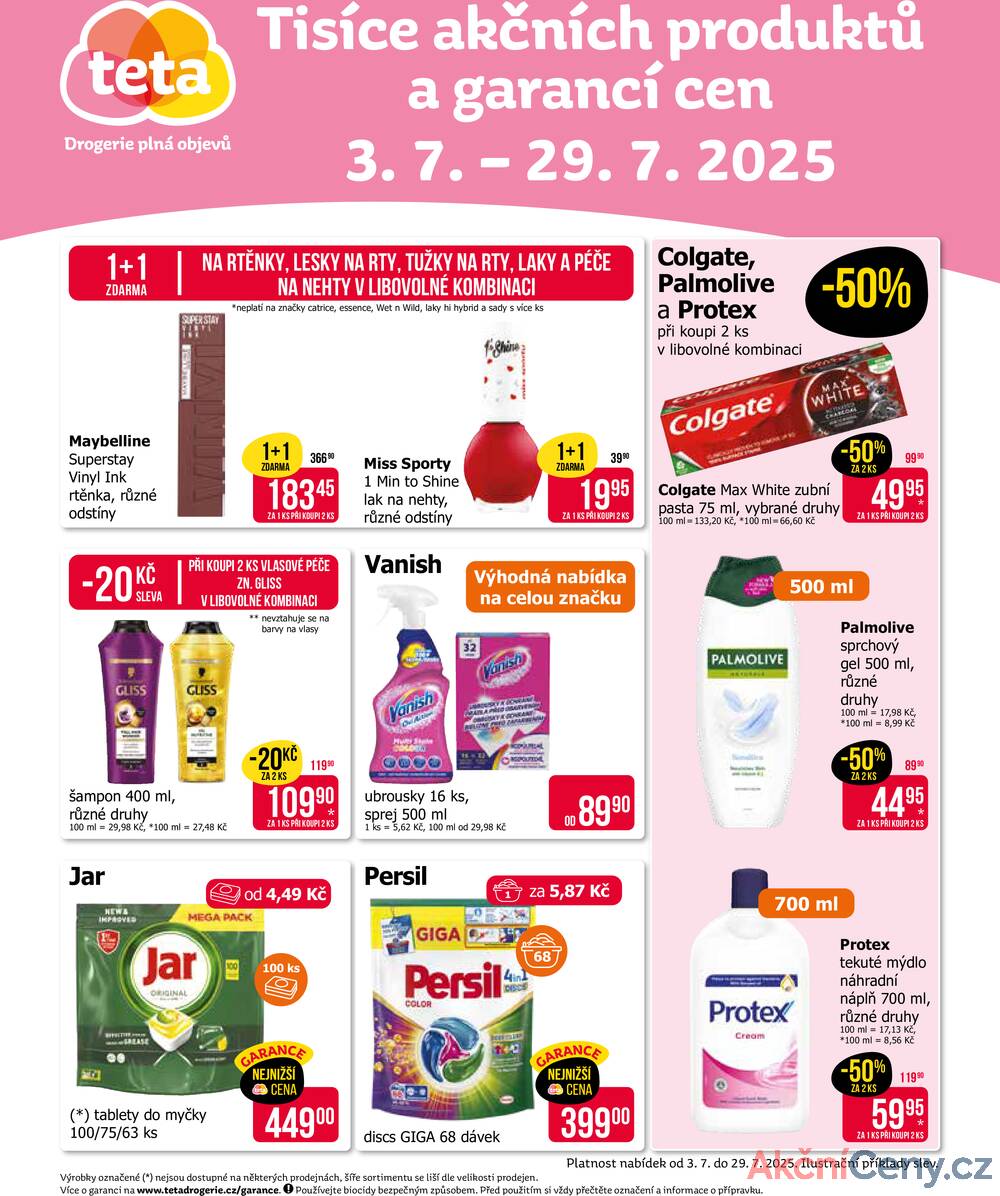Leták Teta drogerie - Teta drogerie Magazín od 13.7. do 29.7.2025 - strana 1 Leták Teta drogerie - Teta drogerie Magazín od 13.7. do 29.7.2025 - strana 1