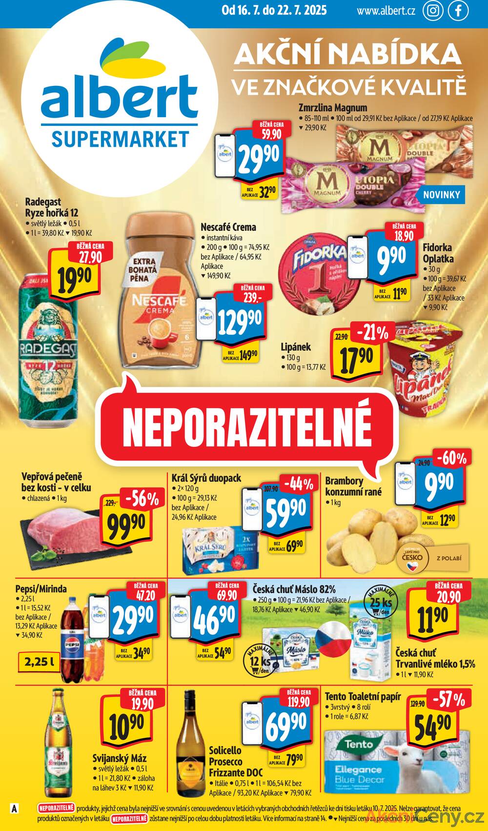 Leták Albert - Albert Supermarket od 16.7. do 22.7.2025 - strana 1